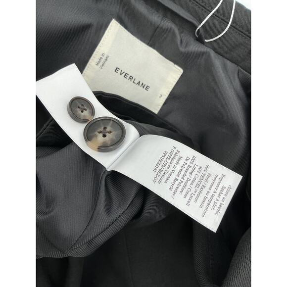 Everlane 'The Oversized' Black Tencel Lyocell Blazer Size 2 - Picture 4 of 4